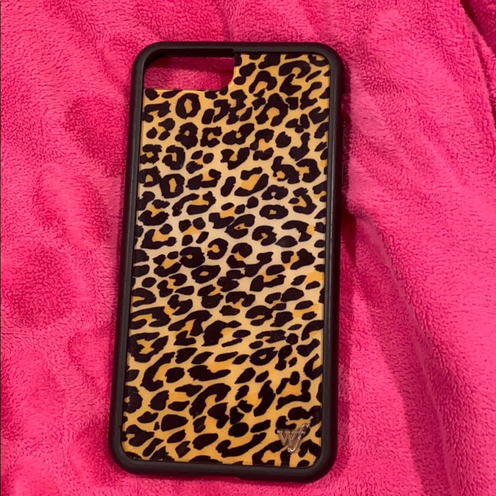 Wildflower cheetah print phone case